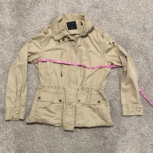 Love Tree Khaki Utility Jacket with Cinched Waist